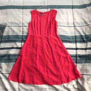 EUC Talbots Pink Silk Fit and Flare Dress • Size 8